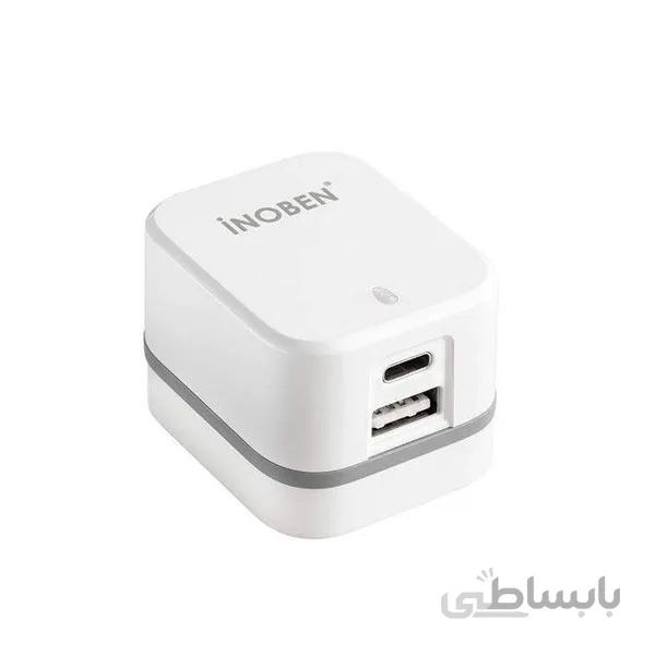 شارژر دیواری آینوبن مدل iCHARGE W34C ا iNOBEN iCHARGE W34C Dual USB Wall Charger