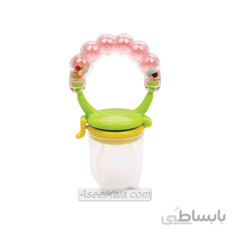 پستانک میوه خوری دکتر جیم DR GYM مدل جغجغه دار مناسب کودکان بالای ۶ ماه