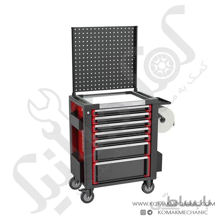 جعبه ابزار 7 کشویی چرخ دار مدل 1407BR هزبرن ا Drawers Tools Chest W. Backpanel