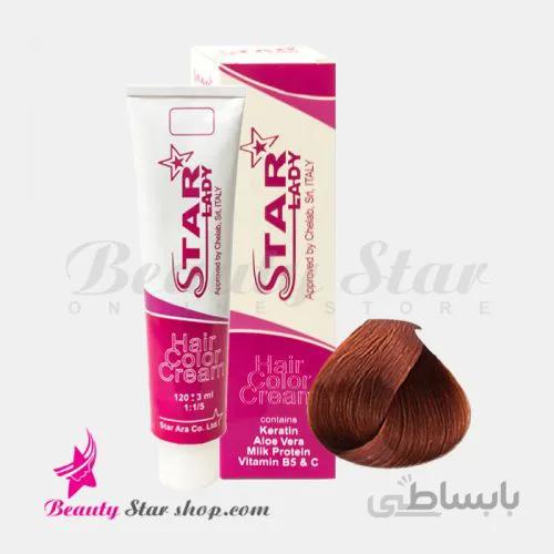 رنگ موی مسی فندوقی شماره 6.76 استارليدی حجم 120 ميلی لیتر