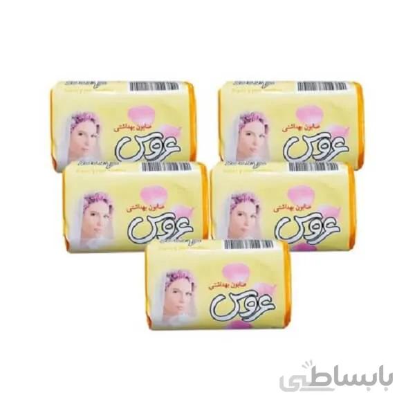 صابون آرایشی عروس مدل سبز وزن 75 گرم بسته 5 عددی