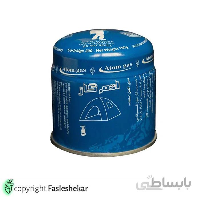 کپسول گاز اتم گاز مدل طارم 190 گرمی ا Atom Gas Gas Cartridge 190g