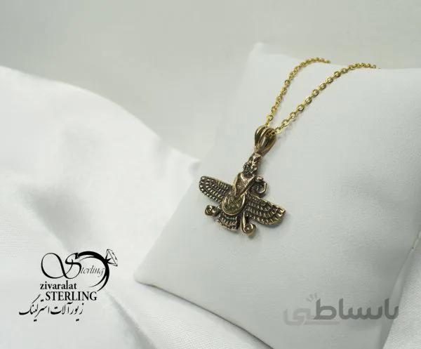 گردنبند فروهر کوچیک طلا روس
