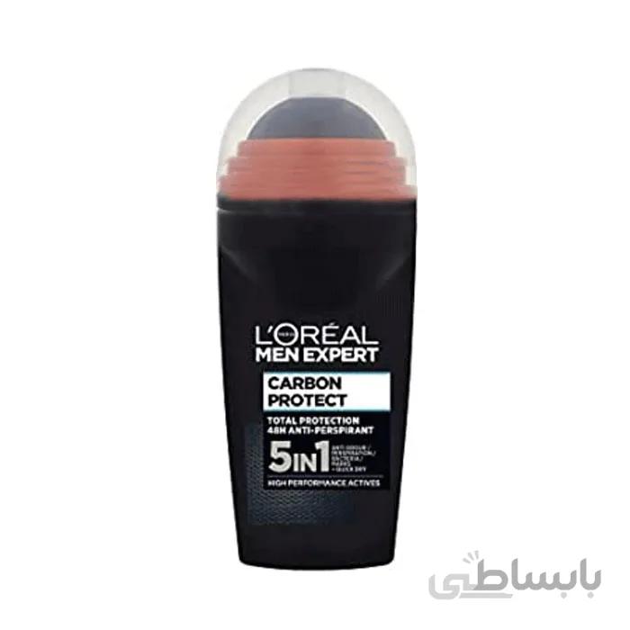 مام رول ضد تعریق و خوشبو کننده مردانه لورال مدل Loreal Carbon Protect