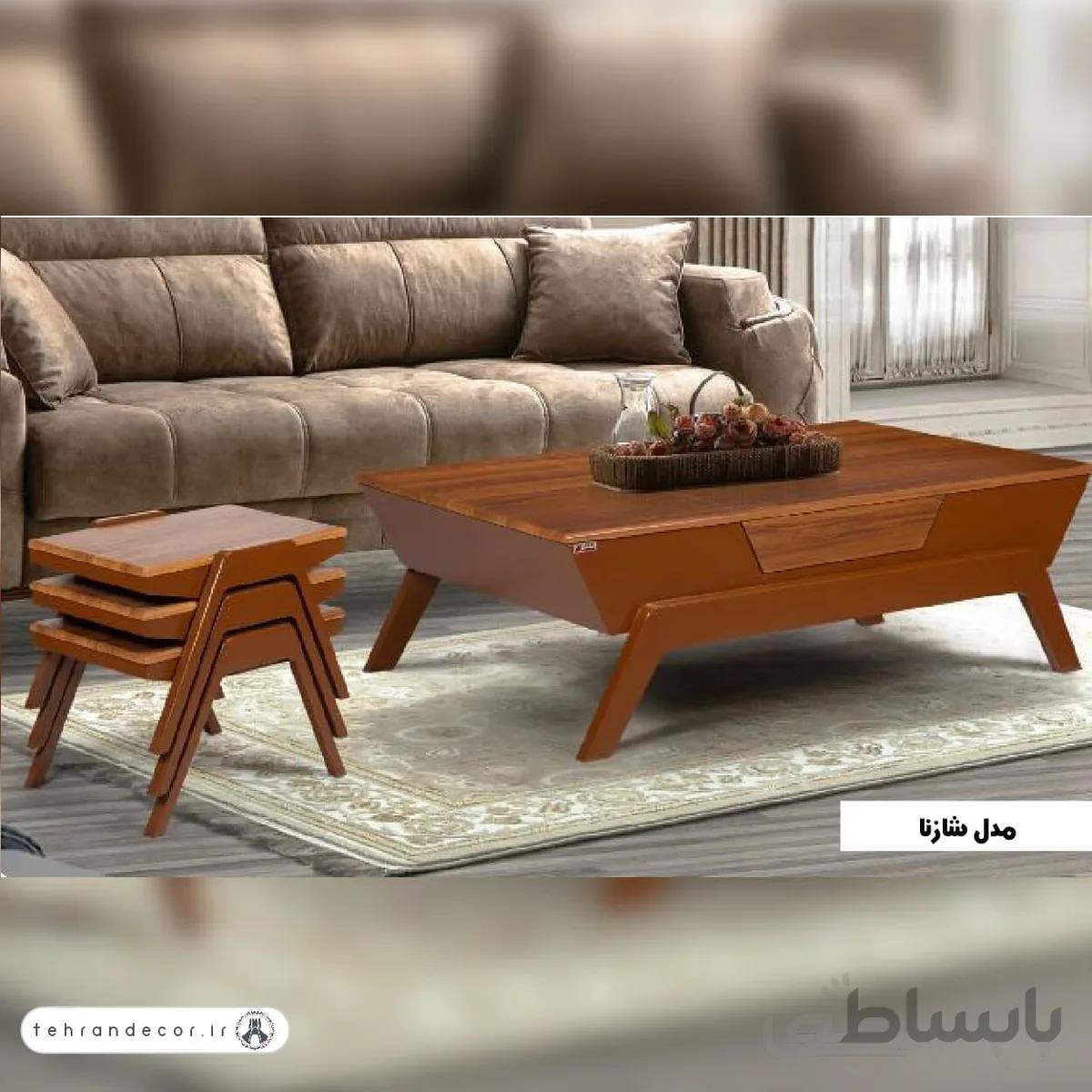 ست میز جلومبلی عسلی شازنا
