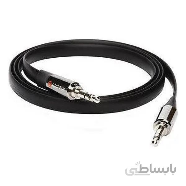 کابل AUX مدل Flat مشکی گیریفین