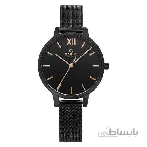 ساعت مچی زنانه اباکو Obaku اورجینال مدل V209LXBBMB