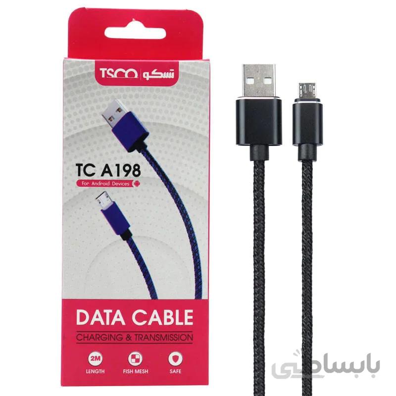 کابل تبدیل USB به microUSB تسکو مدل TC-A198 طول 2 متر
