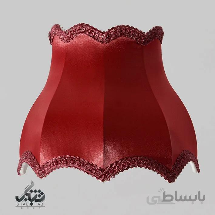 شید آباژور مدل گلابی سایز 28 زرشکی- سرپیچ E27