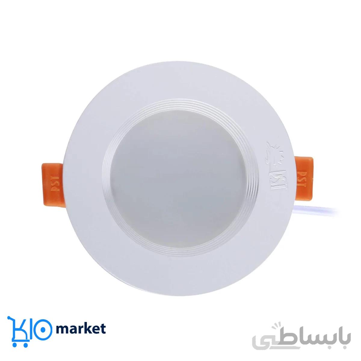 چراغ پنلی SMD توکار ۷ وات دایره ای پارس شعاع توس مدل گلاریس
