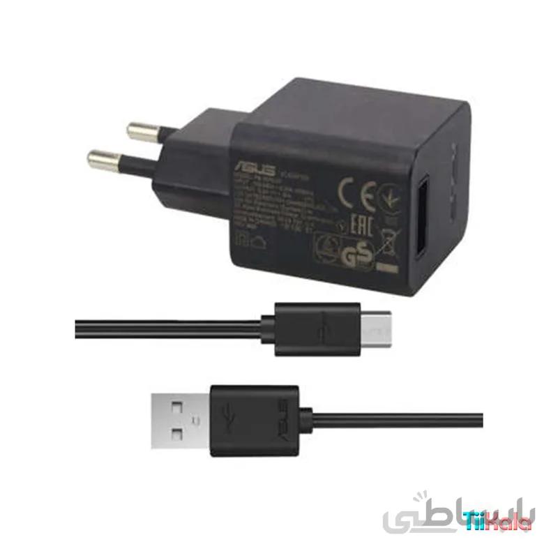 شارژر دیواری اورجینال ایسوس مدل EXA1205UA به همراه کابل میکرو یو اس بی