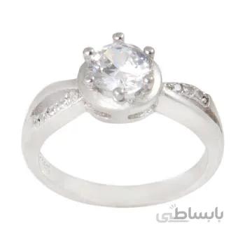 انگشتر نقره زنانه بازرگانی میلادی مدل سنگ کوارتز کد AWR_747