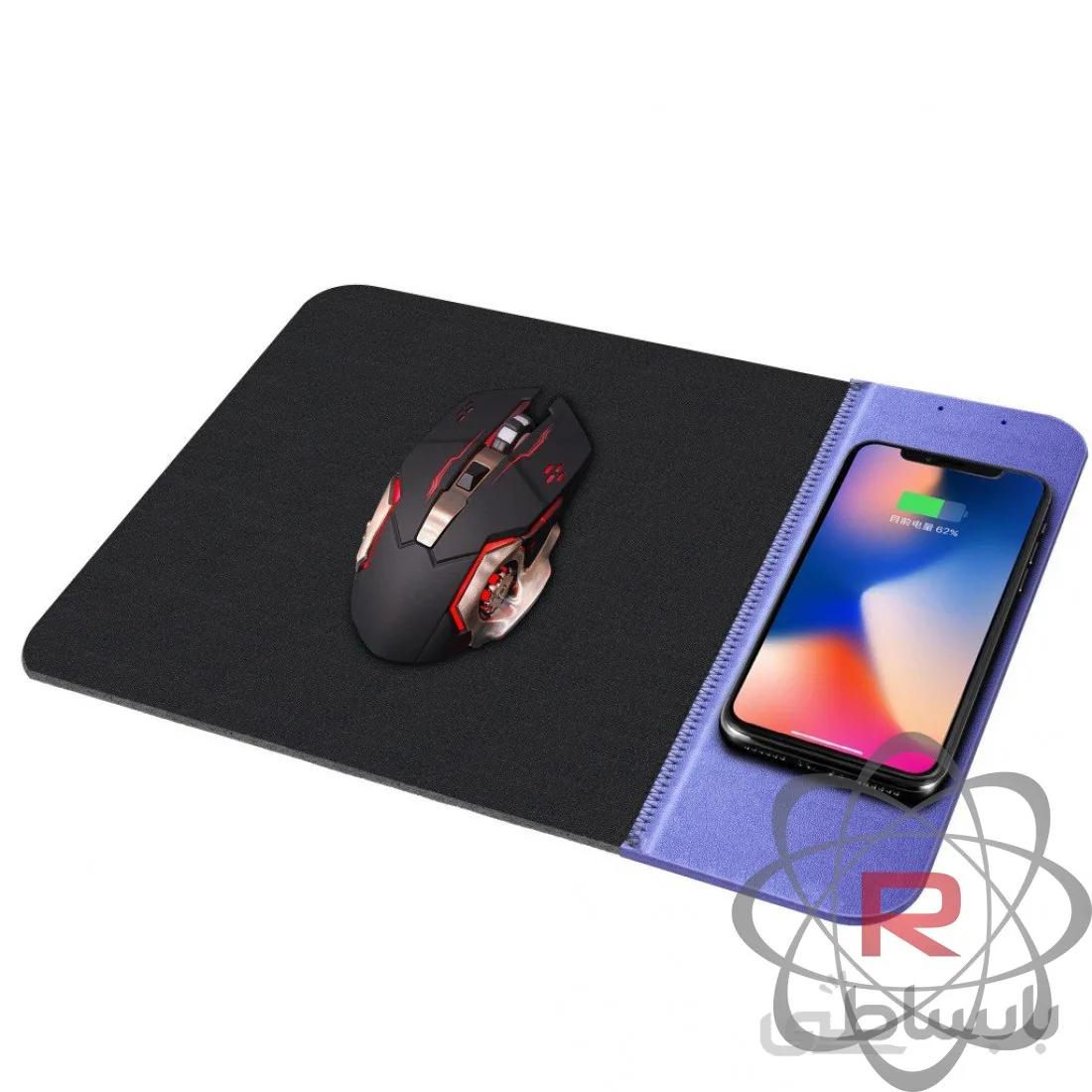 ماوس پد دارای شارژر وایرلس مدل wireless charger