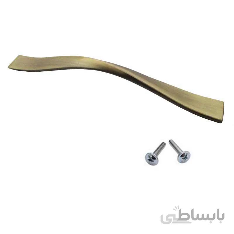 دستگیره کابینت دو پیچ زیتونی فلزی مدل G270 طول 23 سانتی‌متر