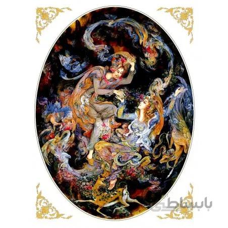 نخ و نقشه تابلو فرش مینیاتوری کد-23 لیلی و مجنون