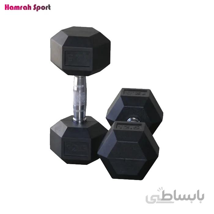 دمبل شش‌ ضلعی 12.5 کیلوگرمی رکورد ا Record Hexagonal Dumbbell 12.5 kg