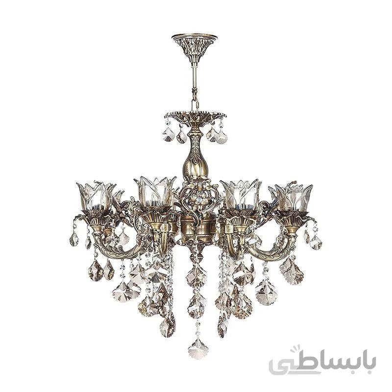 لوستر 8 شعله چشمه نور مدل M3579/4+4-A