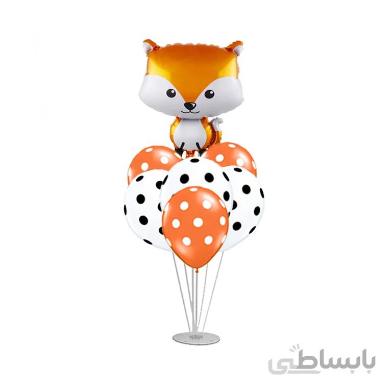 استند بادکنک 7 شاخه طرح روباه مدل STA299