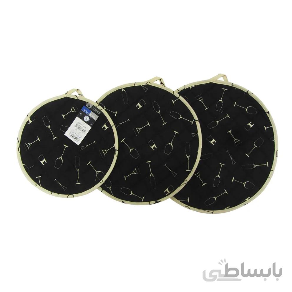دمکن کشدار 3 تکه چاپی رزین تاژ طرح گلس