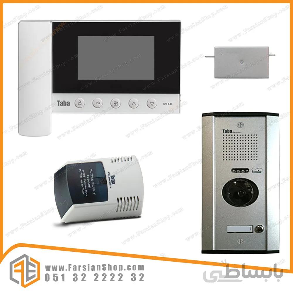 پکیج کامل آیفون تصویری تابا مدل 5-43 با پنل ۱۸۴۰ سپهر