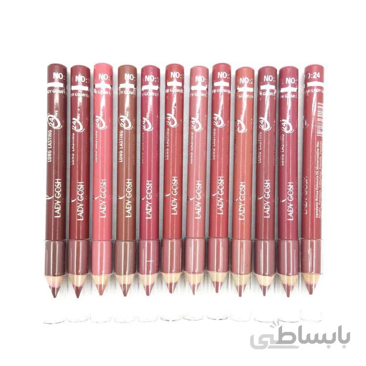 رژ لب مدادی لیدی گاش LADY GOSH پک 12 عددی