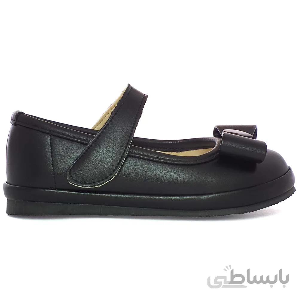 کفش دخترانه مدل bow tie button مشکی