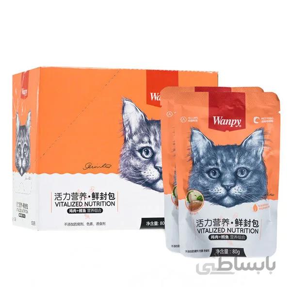 غذای پوچ با طعم مرغ و ماهی کاد ونپی – Wanpy Chicken & Fish