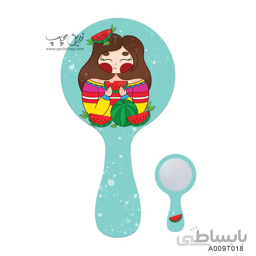 آینه دستی طرح دلبر4 کد A009T018