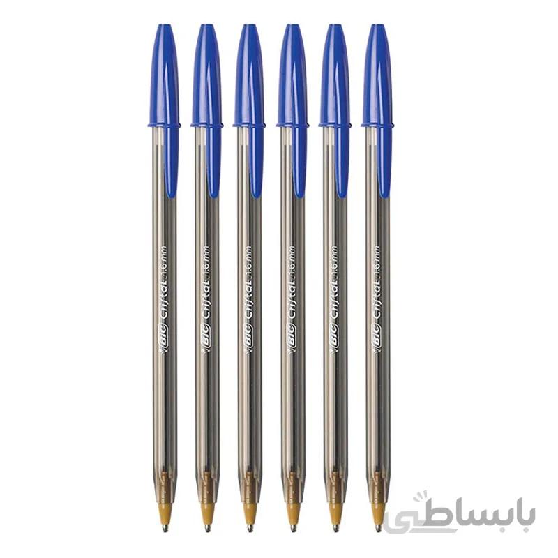 خودکار بیک 1.6 میلی متر مدل کریستال لارج بسته 6 عددی