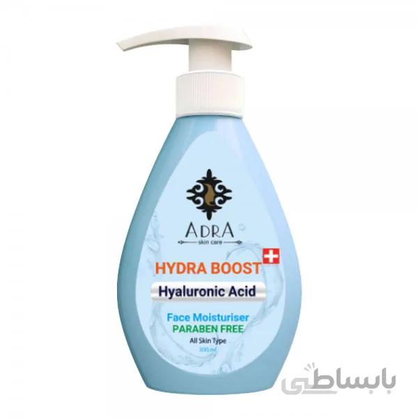 کرم آبرسان قوی پمپی آدرا حاوی هیالورونیک اسید حجم 300 میلی لیتر