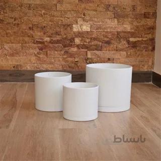 گلدان پلیمری با زیرگلدانی مخفی در سه سایز
