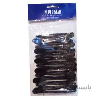 گیره تقسیم مو سوپر استار مدل PRO مجموعه 12 عددی