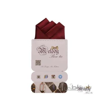دستمال جیبی سری رنگین کمان (زرشکی مات)