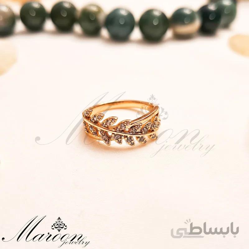 انگشتر شاخه برگ مارون CA89