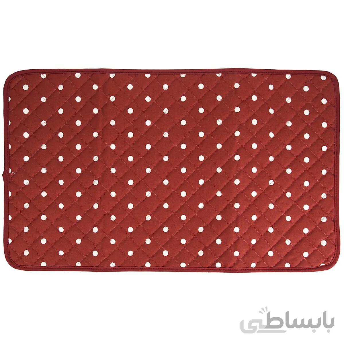 کنارسینکی (نم گیر ) کتان رزین تاژ طرح خالدار قرمز