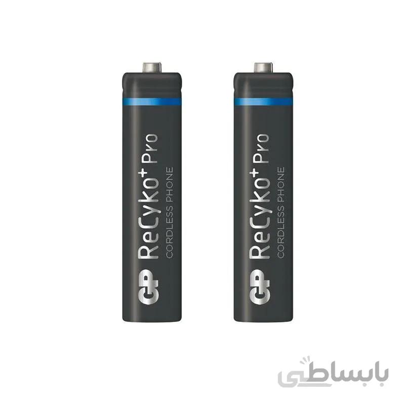 باتری نیم قلمی قابل شارژ جی پی مدلRecyko plus pro بسته ۲ عددی