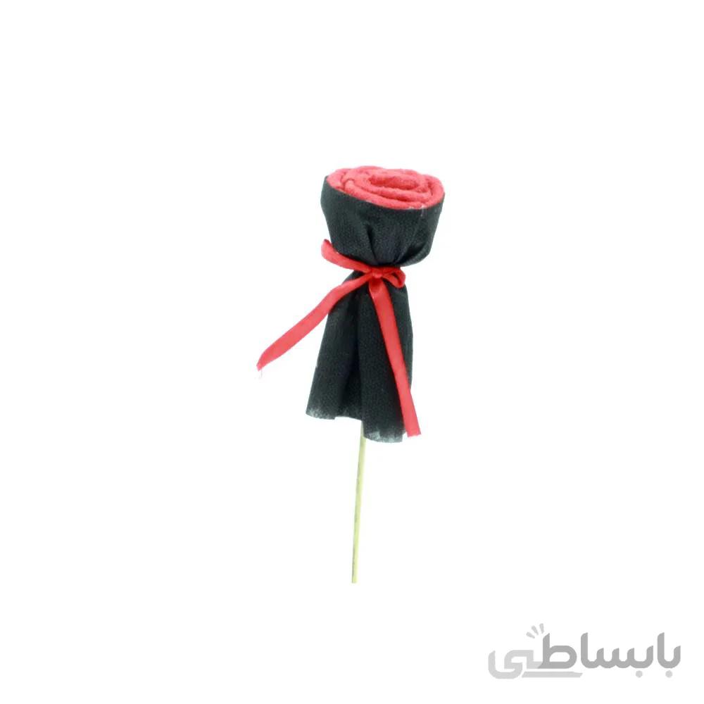 گل رز مصنوعی نمدی تک شاخه 20 سانتی