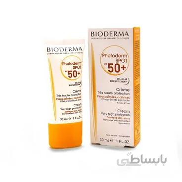 کرم ضد آفتاب ضد لک اسپات Spf50 حجم ۳۰ میلی لیتر بایودرما ا bioderma spf 50 photoderm spot cream