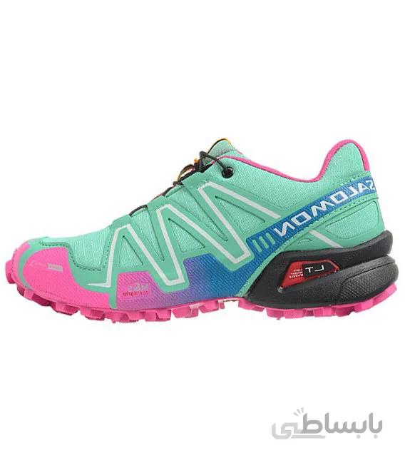 کتانی رانینگ زنانه سالامون Salomon Speedcross 3 CS Trail Green Pink