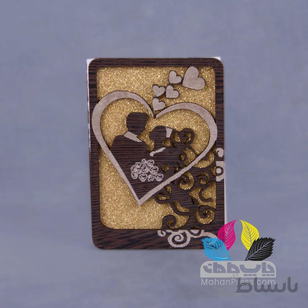 کارت عروسی کد 001 چوبی