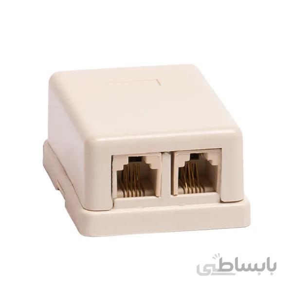 سوکت چسبی تلفن مدل دو سوکتی