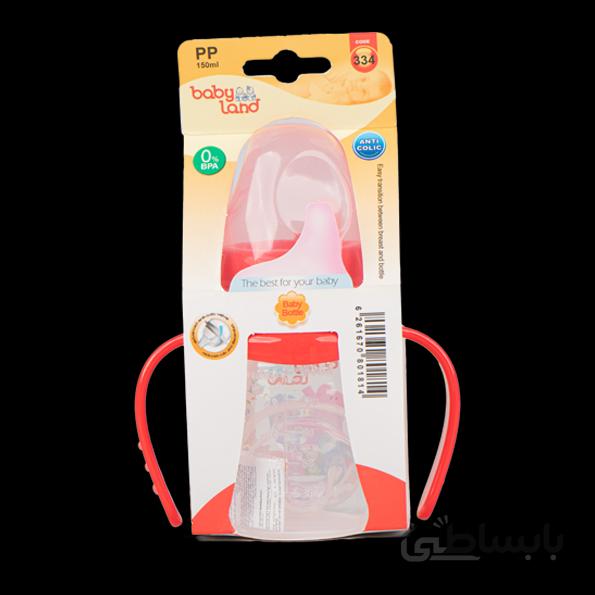 شيرخوري PP دسته دار دهانه عريض آبميوه خوري 150ML آويز بی بی لند نارنجی