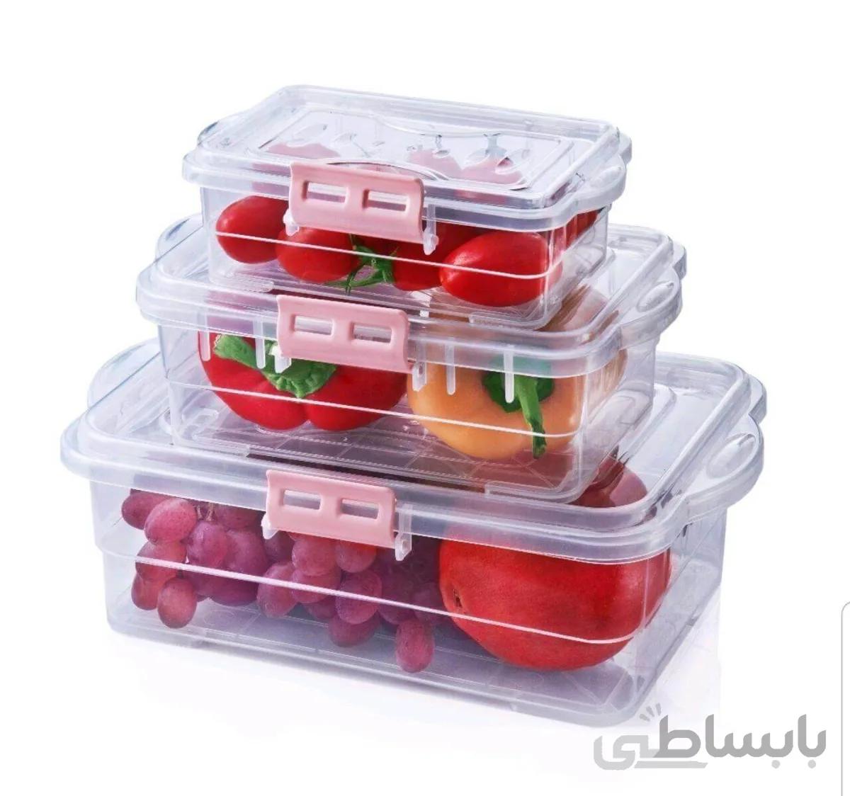 ظرف غذای فریزری درب دار 3 عددی ارکومین