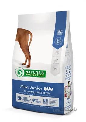 غذای خشک Nature's Protection مدل Maxi junior مخصوص پاپی نژاد بزرگ تهيه شده از گوشت طيور - 4 كيلوگرم