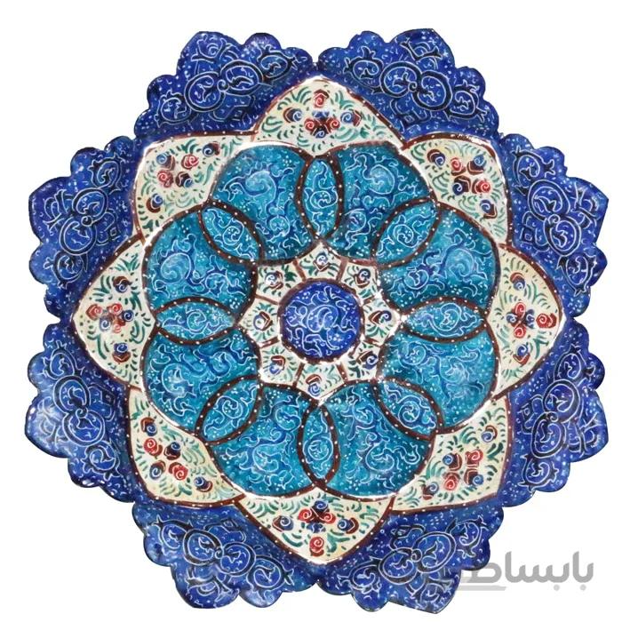 بشقاب میناکاری 16 سانتی متری کد E-07