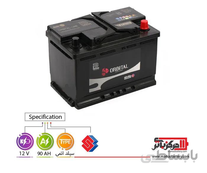 باتری سیلد (اتمی) 12 ولت 90 آمپر اوربیتال پریمیوم ا Sepahan Battery Orbital Premium 90AH 12V