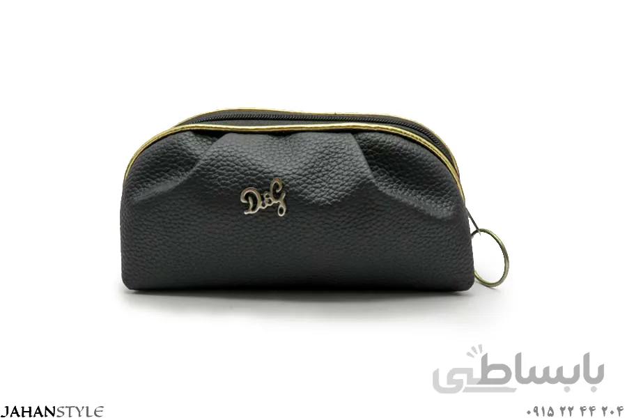 کیف لوازم آرایشی ورنی مشکی