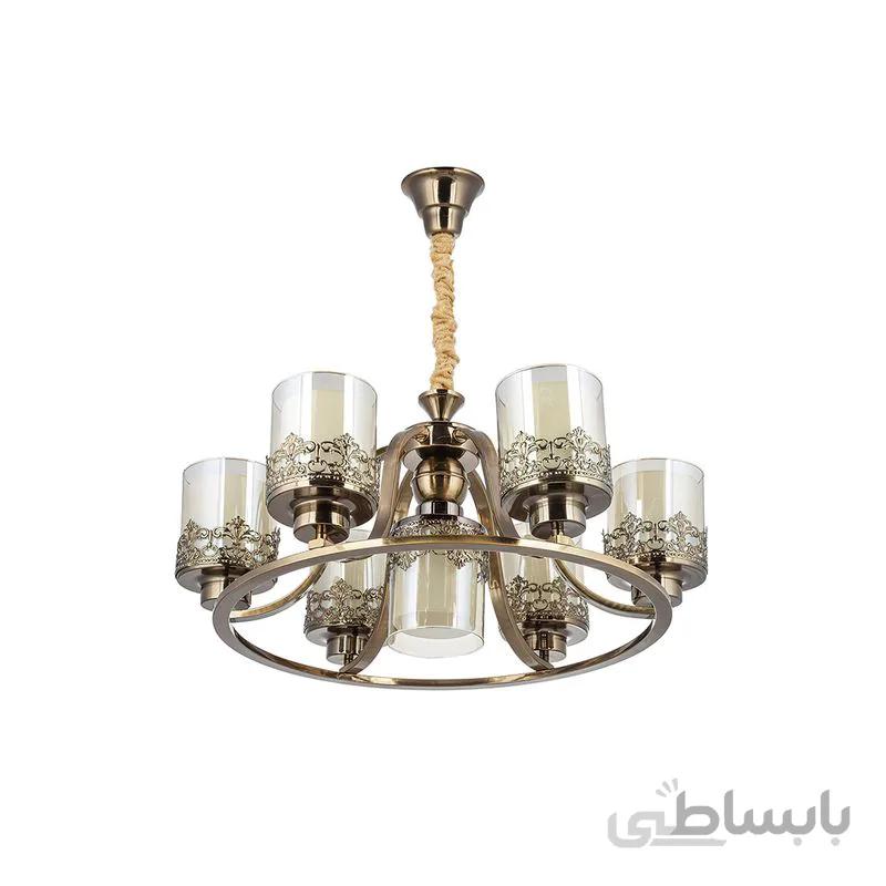 لوستر 7 شعله چشمه نور مدل N2663-6+1