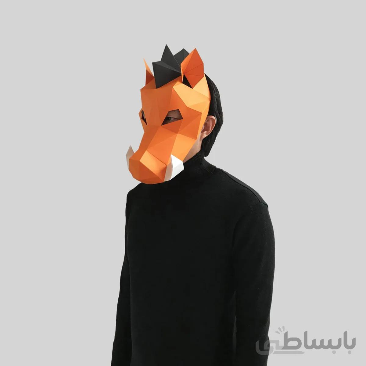 ماسک نیم صورت اوریگامی خوک