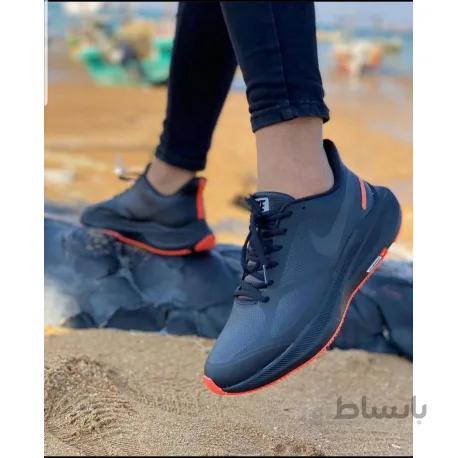 کتانی رانینگ اصلی نایک زوم استراکچر رویه چرم مشکی/نارنجی nike AIR zoom structure